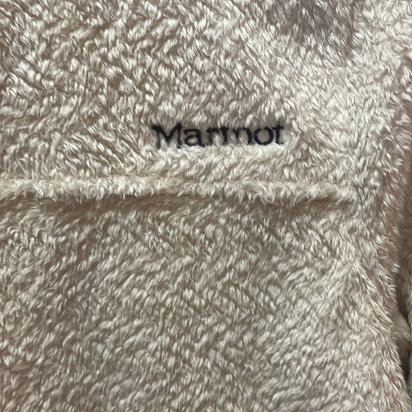 Marmot Blue and Cream Hoodie Sweatshirt - Picture 10 of 13